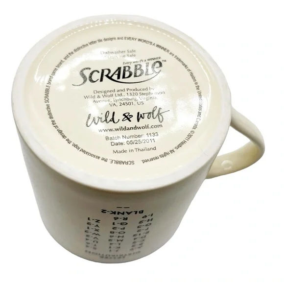 Wild & Wolf Scrabble Mug “R” - Picture 4 of 11